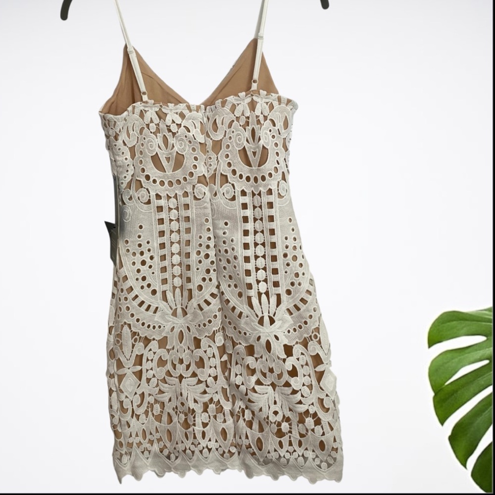 Lulu's Creamy White Lace Mini Dress - Picture 5 of 16